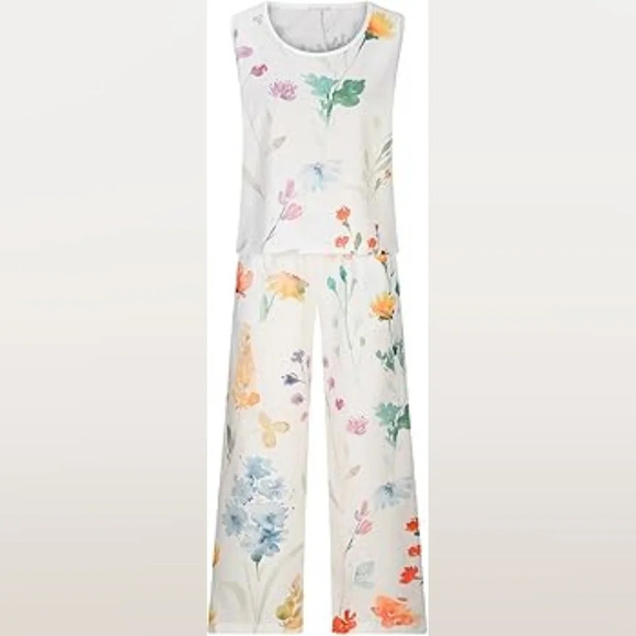 Vintage-BEAUTIFUL FLORAL  2 PIECE SET - Picture 9 of 10